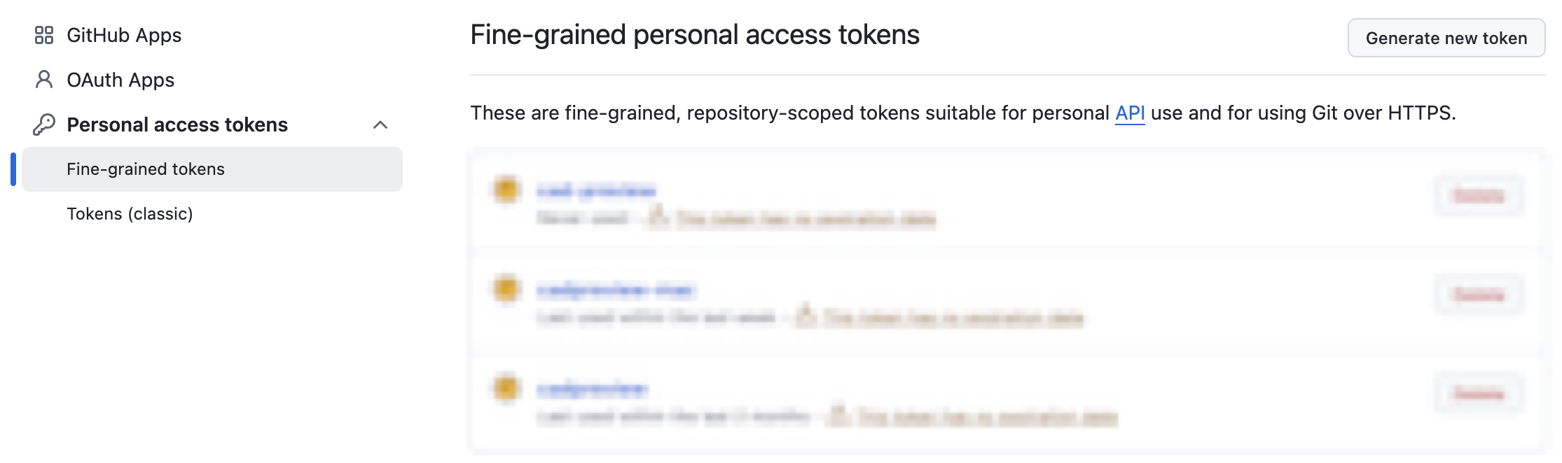 Github API New Token